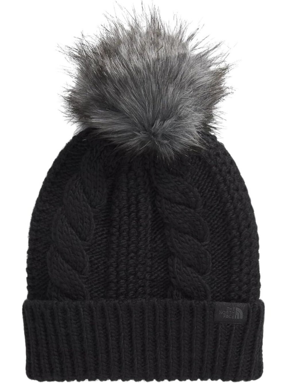 Cozy Women's Deep Fit Cuffed Winter Beanie | Oversized Faux-Fur Pom & Cable Knit